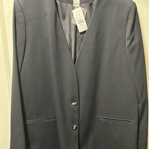 Black Lined Jacket/Blazer Maggie Barnes 22W